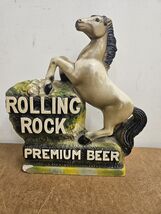 Vintage Rolling Rock Premium Beer Horse Chalkware Statue Ad Display Coun... - €16,96 EUR
