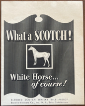 1953 White Horse Scotch Vintage Print Ad Blended Whiskey Advertisement - $14.45