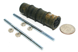 Mated 1/24 Slot Car 1/8&quot;x2 3/4&quot; Axle +Single Flange Aluminum Wheels 5/40 Thread - £27.96 GBP