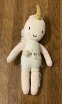Cuddle Kind 13” Ella Unicorn Plush Speckled Pom Pom Knit Stuffed Doll Made Peru - £17.58 GBP