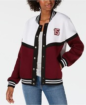 Say What? Juniors Letterman Snap Jacket,Size Large - £16.93 GBP
