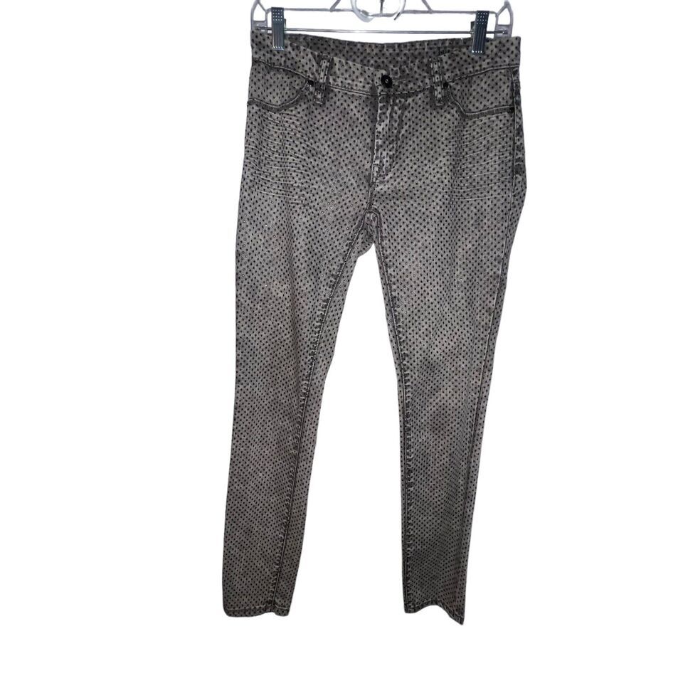 BLANKNYC WOMEN GRAY ACID WASH JEANS WITH BLACK RHINESTONES STYLE 27Q-729... - $7.93