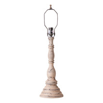 Irvins Country Tinware Davenport Wood Table Lamp Base in Hartford Buttermilk - £187.71 GBP