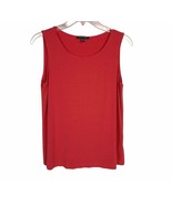 Eileen Fisher Sleeveless Stretch Rayon Tank Scoop-Neck Coral Size M - €24,50 EUR