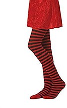 Rebel Toons Red Riding Hood Striped Stocking Tights Goth Doll Black Dark... - €7,72 EUR