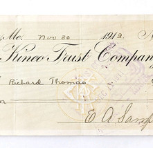 1912 Kineo Trust Company Bank Check E.A. Sampson Dover Maine Signed 1040... - $19.99