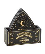 Black Planchette Coaster Set (4-Pack) | Ouija Spirit Board Gothic Home D... - $13.99