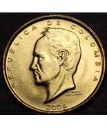 Colombia 20 Pesos, 2004 Gem Unc~Simon Bolivar~Brass~1st Year~Free Shipping - £2.34 GBP