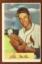 Vintage Baseball Card 1954 Bowman #158 Stu Miller Pitcher St Louis Cardinals - $11.35