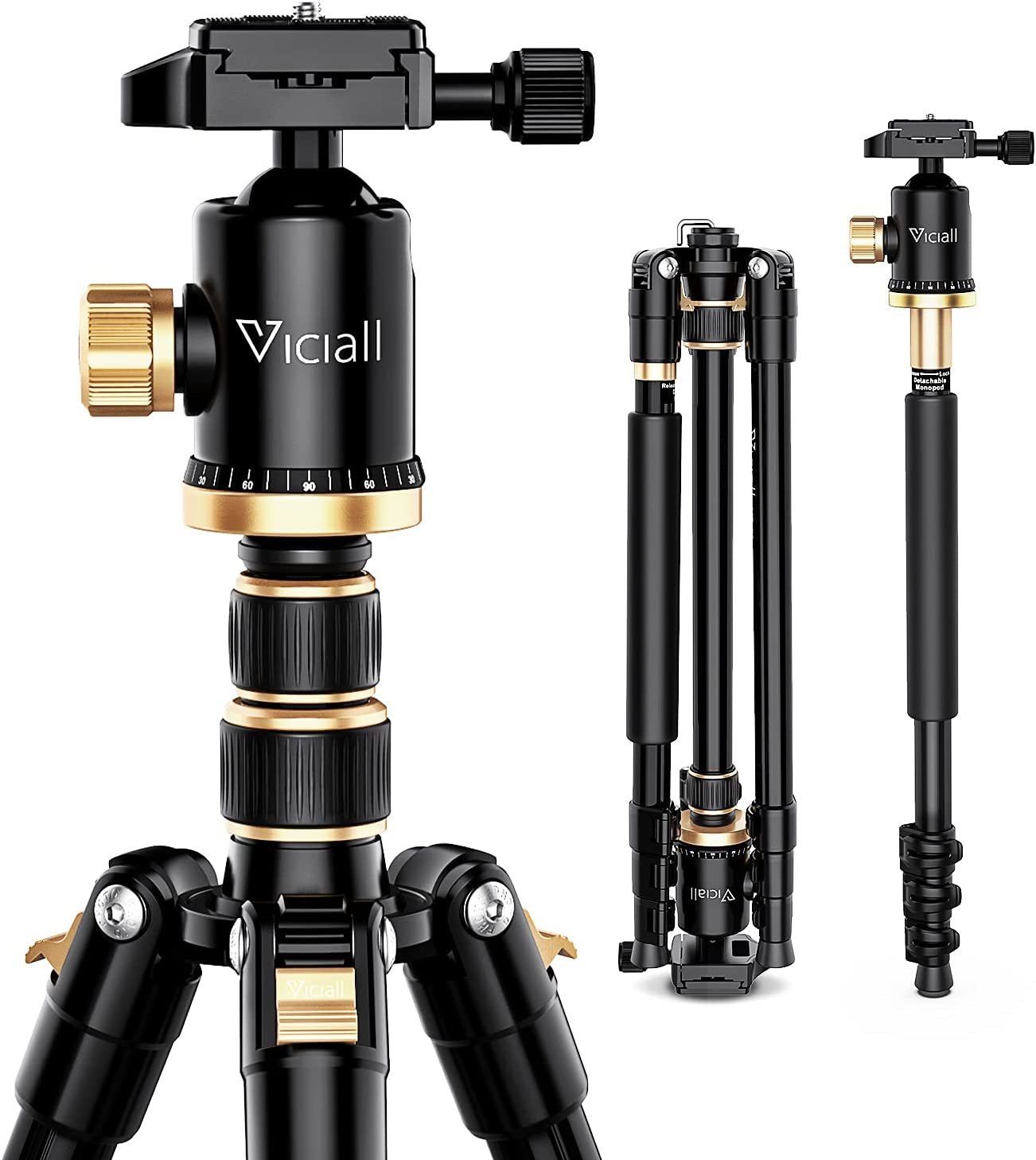 Befree 2N1 Aluminium tripod lever, monopod included - MKBFRLA4B-BHM