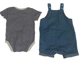 Cloud Island Baby Sleepers 0-3 Months Lot 4 Footed Mittens Pajamas Blue image 7