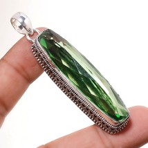 Green Amethyst Vintage Style Handmade Fashion Pendant Jewelry 2.80" SA 2402 - £6.22 GBP