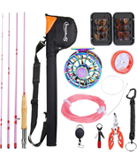 Fly Fishing Rod &amp; Reel Combo Ultra Light Portable Kit w/ Line &amp; Accessories - $108.32