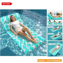 Adjustable Backrest Pool Float Raft - Soft Fabric Lounge for Beach and Pool - $52.42