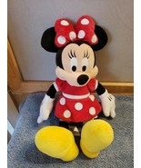 Disney Parks Minnie Mouse 12&quot; Plush Doll Red Dress Polka Dots - £12.60 GBP