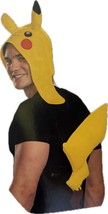 Pokémon Pikachu Halloween Costume Adult Size Hat &amp; Tail Yellow NEW - $24.75