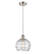 Mini Pendant Athens Deco Swirl 8&quot; Brushed Satin Nickel 516-1P-SN-G1213-8... - €157,10 EUR