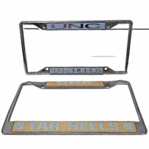 UNC Tarheels License Plate Frames Metal University North Carolina Lot Of 2 Vtg - £19.40 GBP