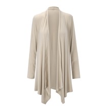 Women Solid Open Front Cardigans Long Sleeve Casual Soft Drape Spring Autumn Car - £66.99 GBP
