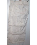 NEW Cropped Pants by dressbarn~14~Cream/White~Adj Tie Bottoms~Very Detailed~NWT - $34.64