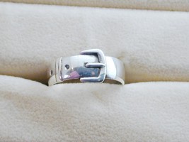 Men&#39;s 1800&#39;s Victorian English Silver Figural Buckle Ring 11.5 - £99.91 GBP