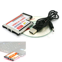 54Mm Express Card Expresscard To 2 Port Usb 3.0 Adapter For Laptop Nec Chip - $31.99