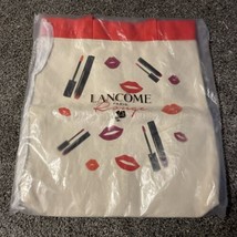 Lancome Paris Lips Lip Gloss Canvas Beige Tan Rouge Tote Shopping Beach Bag - £10.38 GBP