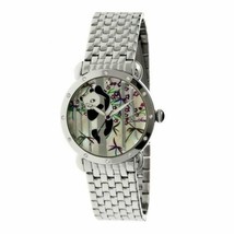 NEW Bertha BR4501 Womens Lilly Mother Of Pearl Engraved Cute Panda Dial SS Watch - £92.84 GBP