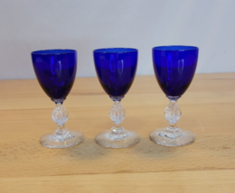 Cambridge AURORA Cobalt Blue 1-oz. cordial Liquor Cocktail 3.5” #1066 Se... - $59.99