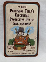 Munchkin Steampunk Professor Teslas Electrical Protective Device Promo Card - $6.23