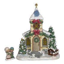 Vintage Hawthorne Christmas Village Precious Moments &quot;Holy Night Chapel&quot; Holiday - £25.19 GBP