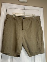 Men’s Hurley Shorts Phantom Walk Shorts Khaki Polyester Size 34 - £10.80 GBP