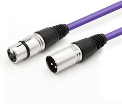 Dremake 33Ft Xlr-M To Xlr-F Audio Cable, Mic Speaker Cable For, Purple - $31.99