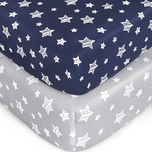Crib Sheets For Boys Or Girls 2 Pack, Fitted Crib Sheet For Standard Size Crib A - £19.66 GBP