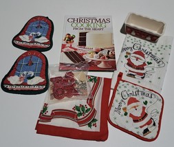 Christmas Cookbook, Hot Pads, Dish Cloth, Dinner Napkin, Mini  Baking Dish - £7.65 GBP