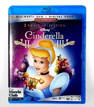 Walt Disney - Cinderella II &amp; III (3-Disc Blu-ray/DVD, 2002) Like New ! - £10.81 GBP