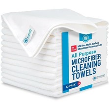 MW Pro Microfiber Cleaning Cloths White 12 Pack Size 16&quot; x 16&quot; Microfibe... - $15.83