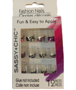 Sassy + Chic Fashion Nails Adult-=1pk of 12pcs-Brand New-SHIPS N 24 HOURS - $348.39 MXN
