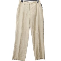 Merona Women Pants Size 6 Tan Khaki Preppy Straight Leg Classic Midrise Trouser  - £13.45 GBP