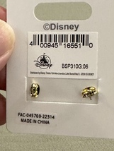 Disney Parks Mickey Mouse Lt Amethyst June Birthstone Stud Earrings Gold Color image 2