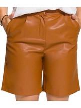 Pants Leather Hot Shorts Short Womens Women Pant Size Wear Mini High Tan 17 - $99.00