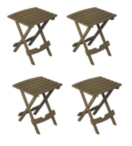 Adams 8510-60-3734 Quik Fold Portable Resin Side Table, Earth Brown (4-PACK) - £77.51 GBP