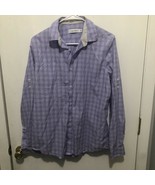 Calvin Klein Men&#39;s Shirt Long Sleeve Cotton Plaid Roll Tab Sleeve SZ Small - $129.54 MXN