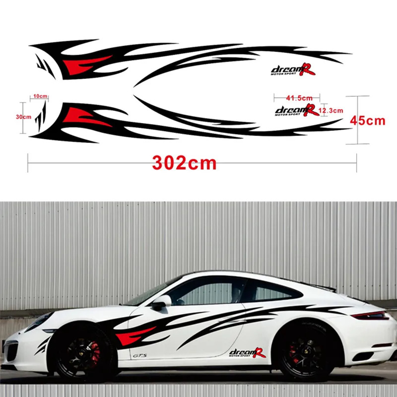 Car styling DREAM-R Flame Graphics Design Car Sticker for Whole Auto Body Vinyl  - £98.60 GBP