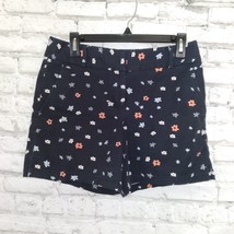 Loft Shorts Womens 2 Blue Floral Mid Rise The Riviera Short Chino - $17.99