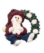 Boyds Bears &amp; Friends “The Folkwear Collection” Snowman Wreath Brooch Pi... - £11.64 GBP
