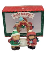 Hallmark Merry Miniatures Christmas Santa's Helpers and Bashful Mistletoe 1996 w - $11.87