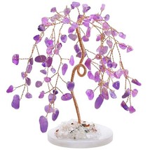 Amethyst Purple Room Decor Home Office Crystals Tree Gifts for Women Men Gemston - $22.99