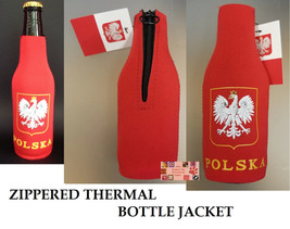 Polska Polish Poland Bottle Koozie Cooler Neoprene Wrap Sleeve Jacket Holder - £7.96 GBP