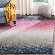 SAFAVIEH Madison Collection Accent Rug - 4&#39; x 6&#39;, Fuchsia &amp; Navy, Boho C... - £65.82 GBP